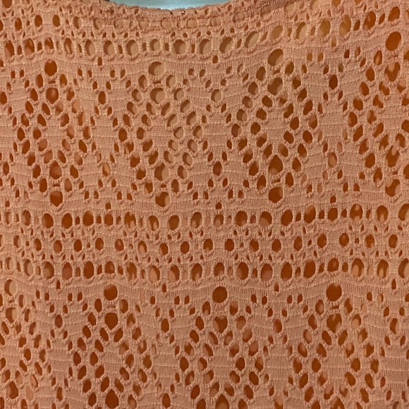 Le Chateau Peach Asymmetrical Hem Dress - Picture 3 of 12